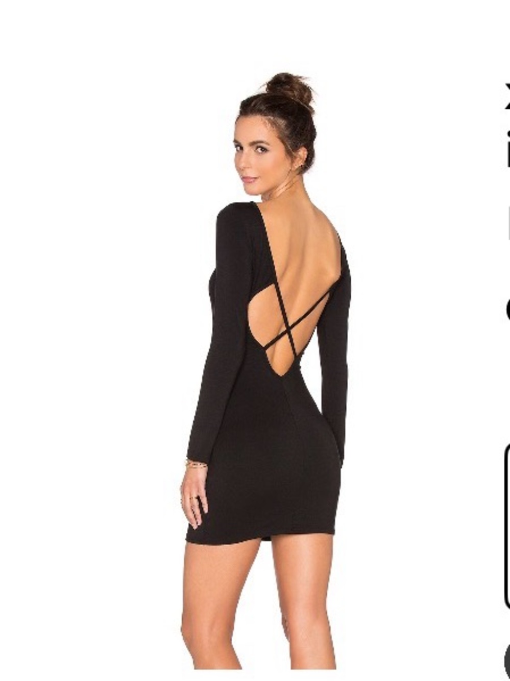 Rachel Pally Black Long-Sleeve Crisscross Back Mini Dress